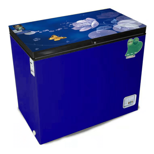Blue-VISION Glass Door Chest Freezer RE-150 Liter image Blue VISION Glass Door Chest Freezer RE 150 Liter image