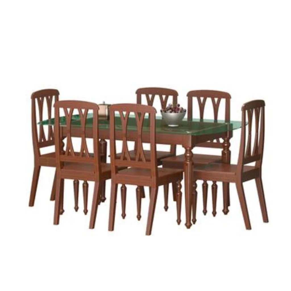 Regal Heritage Wooden Dining Set- TDH-333 AND CFD-333 (6 PCS Chair) Regal