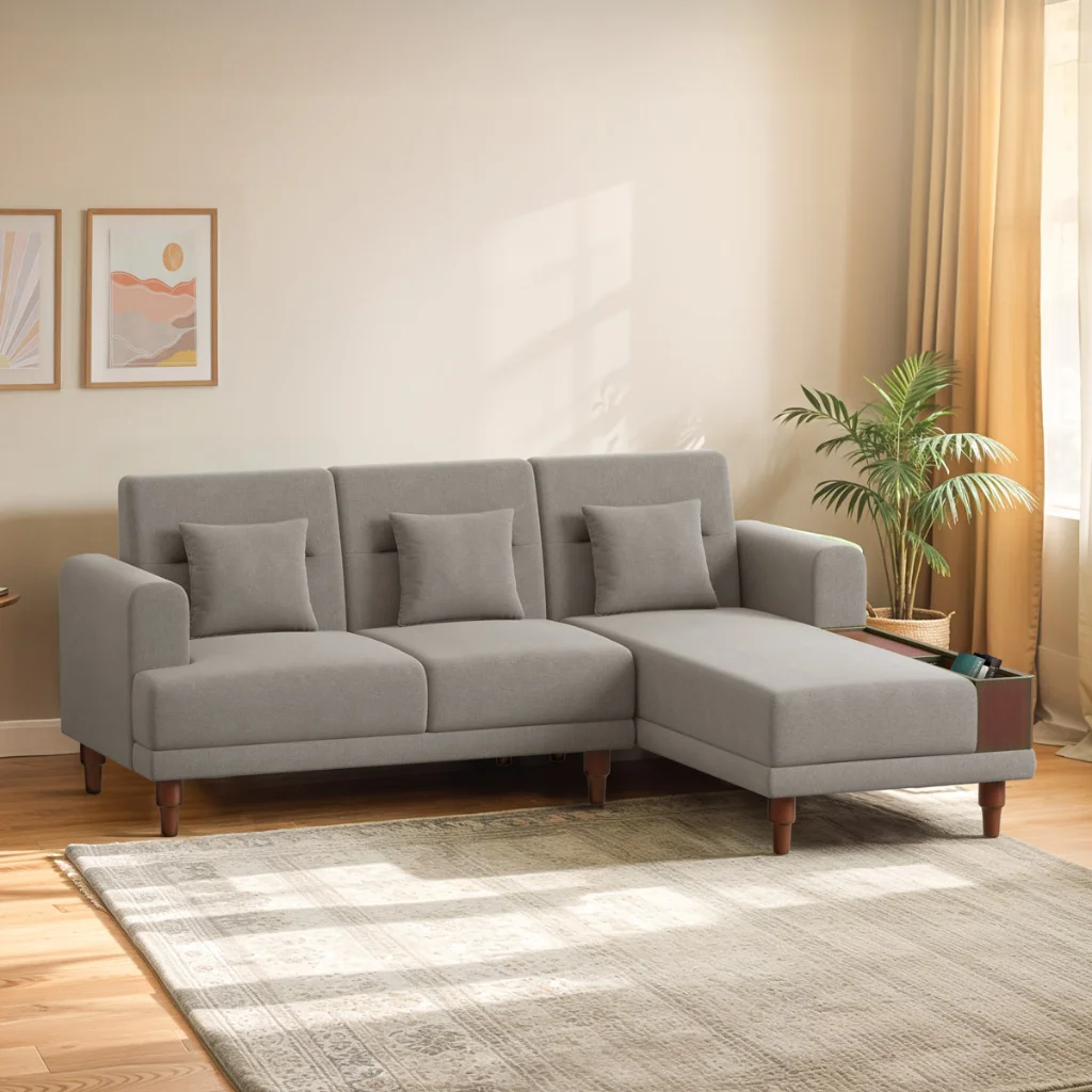 Regal L SHAPE SOFA-DAPER SDC-393-3-1-20 (Fabric-2147) Regal L SHAPE SOFA