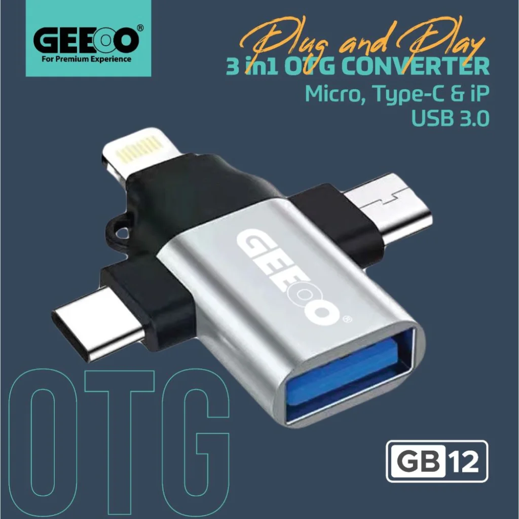 GEEOO GB12 3 IN 1 OTG CONVERTER 3 IN 1 OTG CONVERTER
