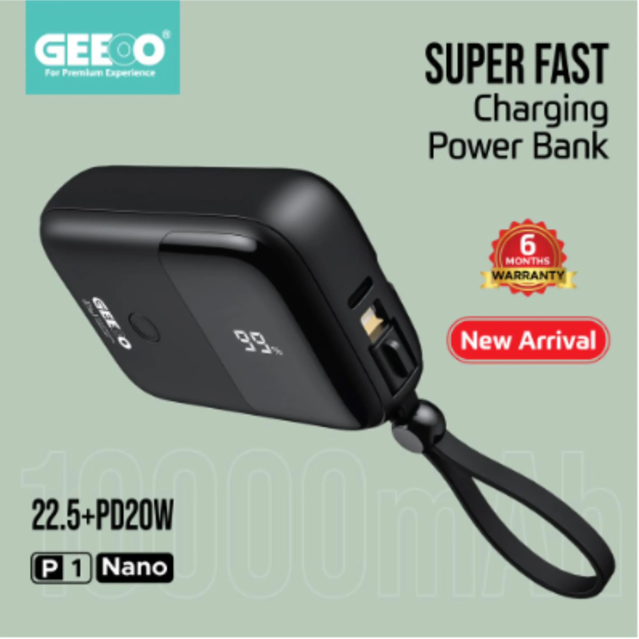 GEEOO P1 NANO 10,000MAH POWER BANK GEEOO