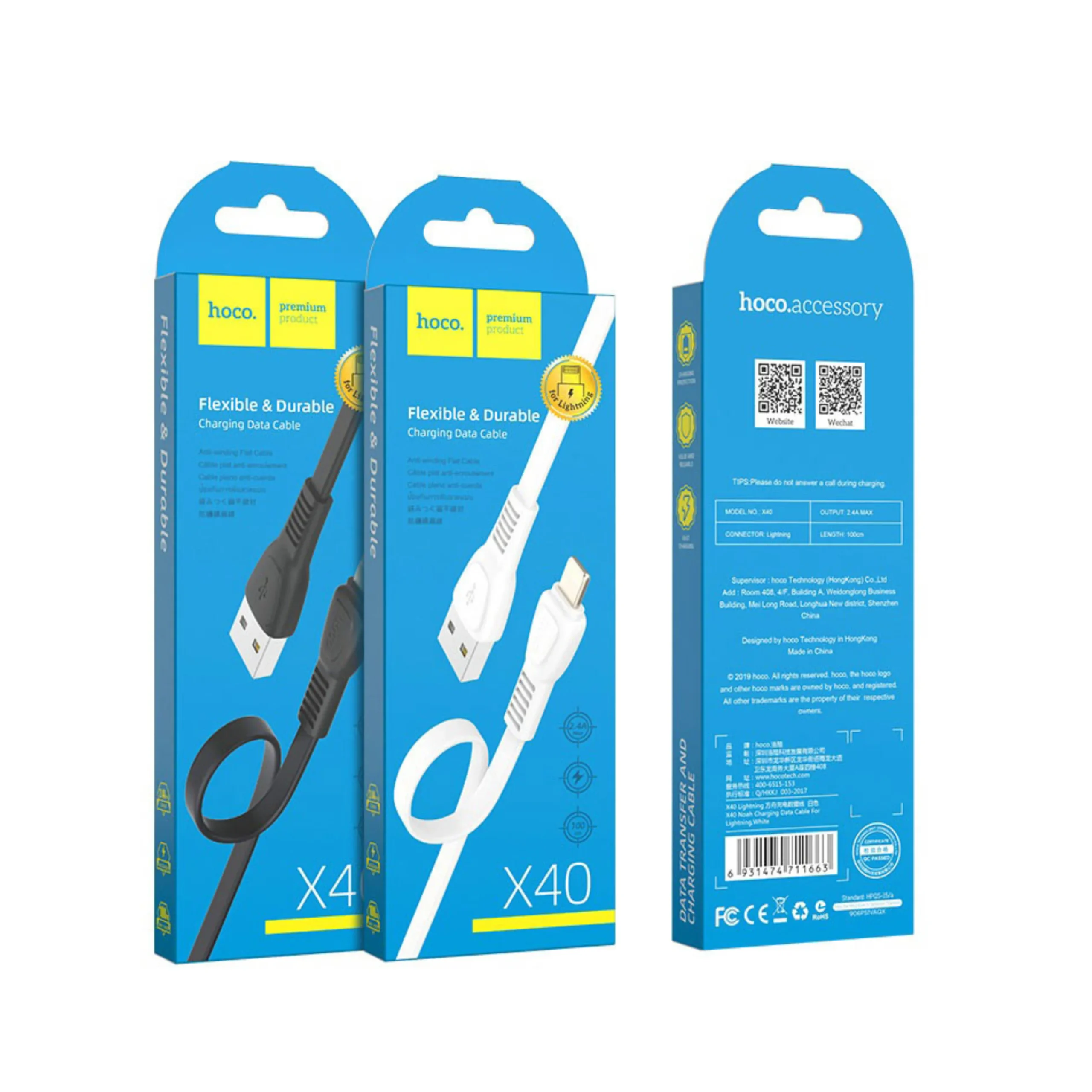 HOCO X40 CHARGING DATA CABLE (IP) HOCO X40