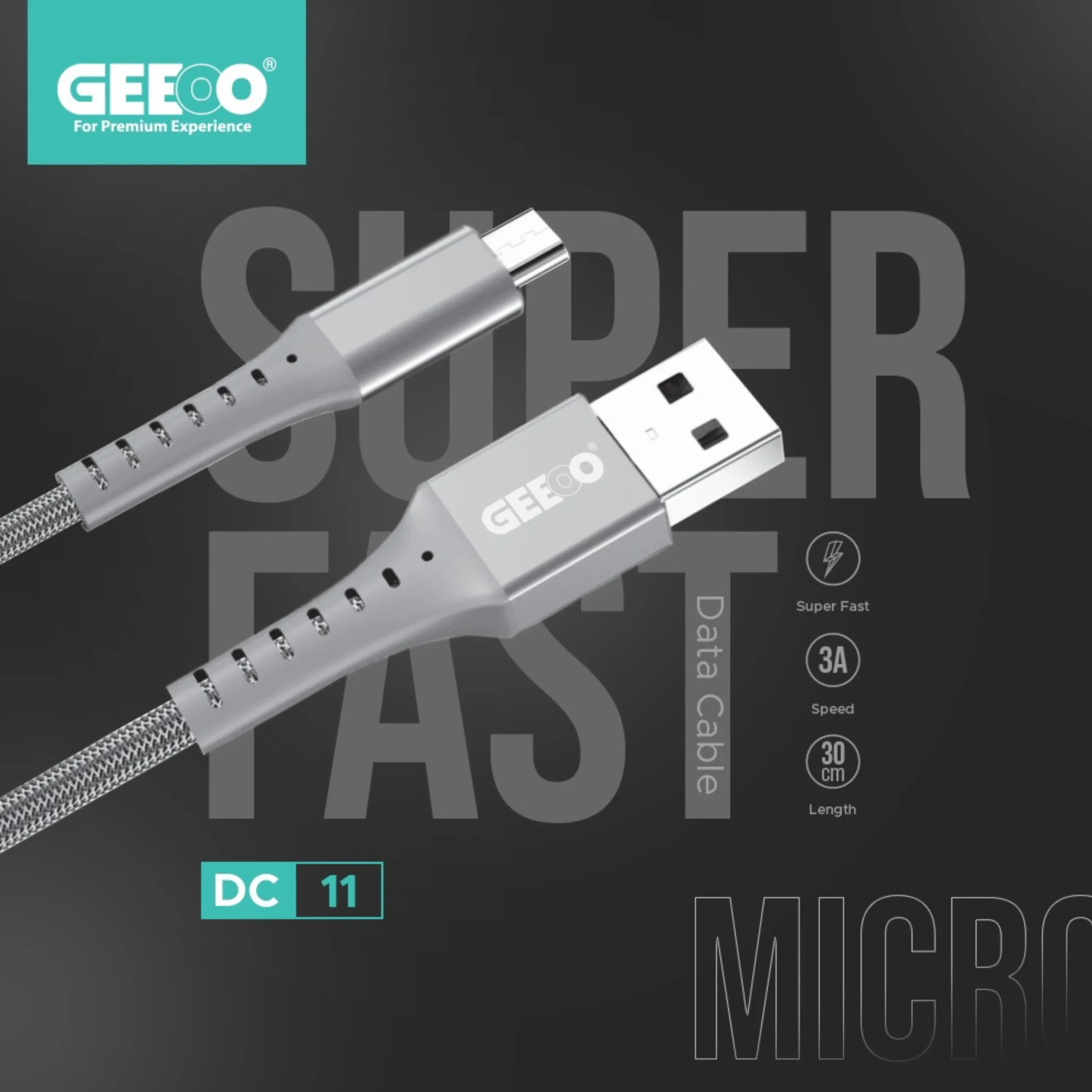 GEEOO DC11 SUPER FAST MICRO SHORT CABLE GEEOO DC11 SUPER FAST MICRO SHORT CABLE