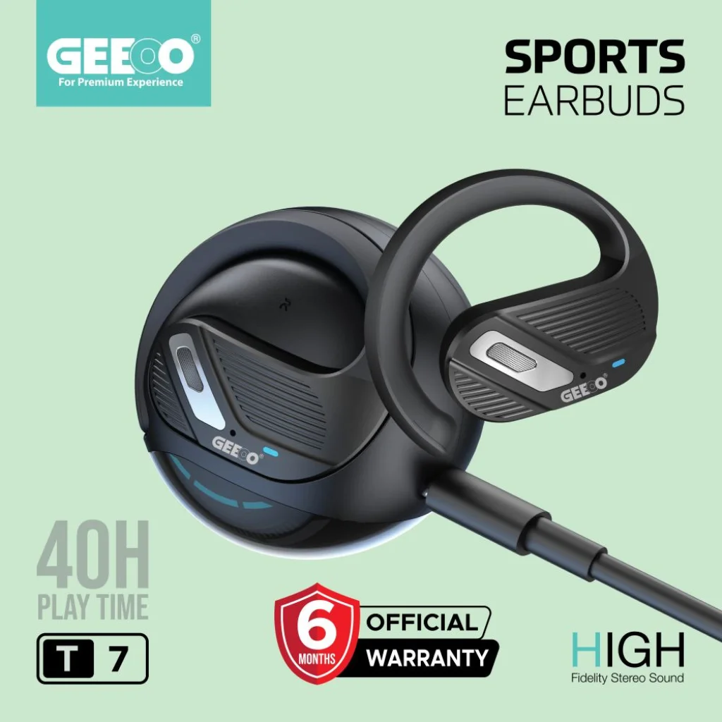 GEEOO T-7 SPORTS EARBUDS SPORTS EARBUDS