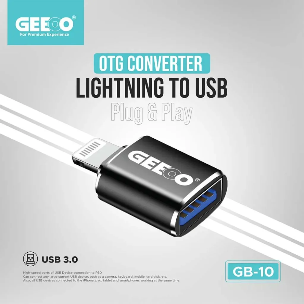 GEEOO GB10 LIGHTNING TO USB OTG CONVERTER LIGHTNING TO USB OTG CONVERTER