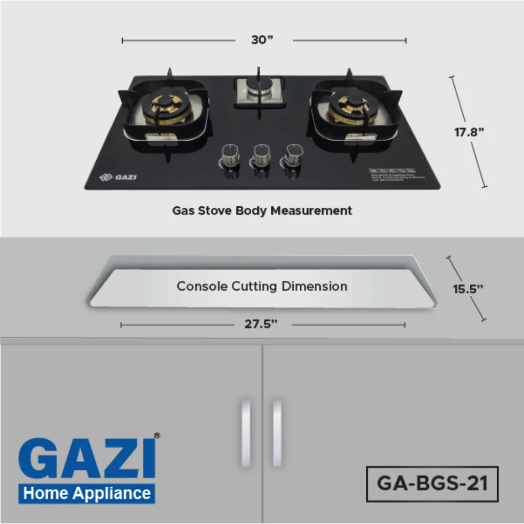 GAZI SMISS GAS STOVE GA-BGS-21 GA-BGS-21