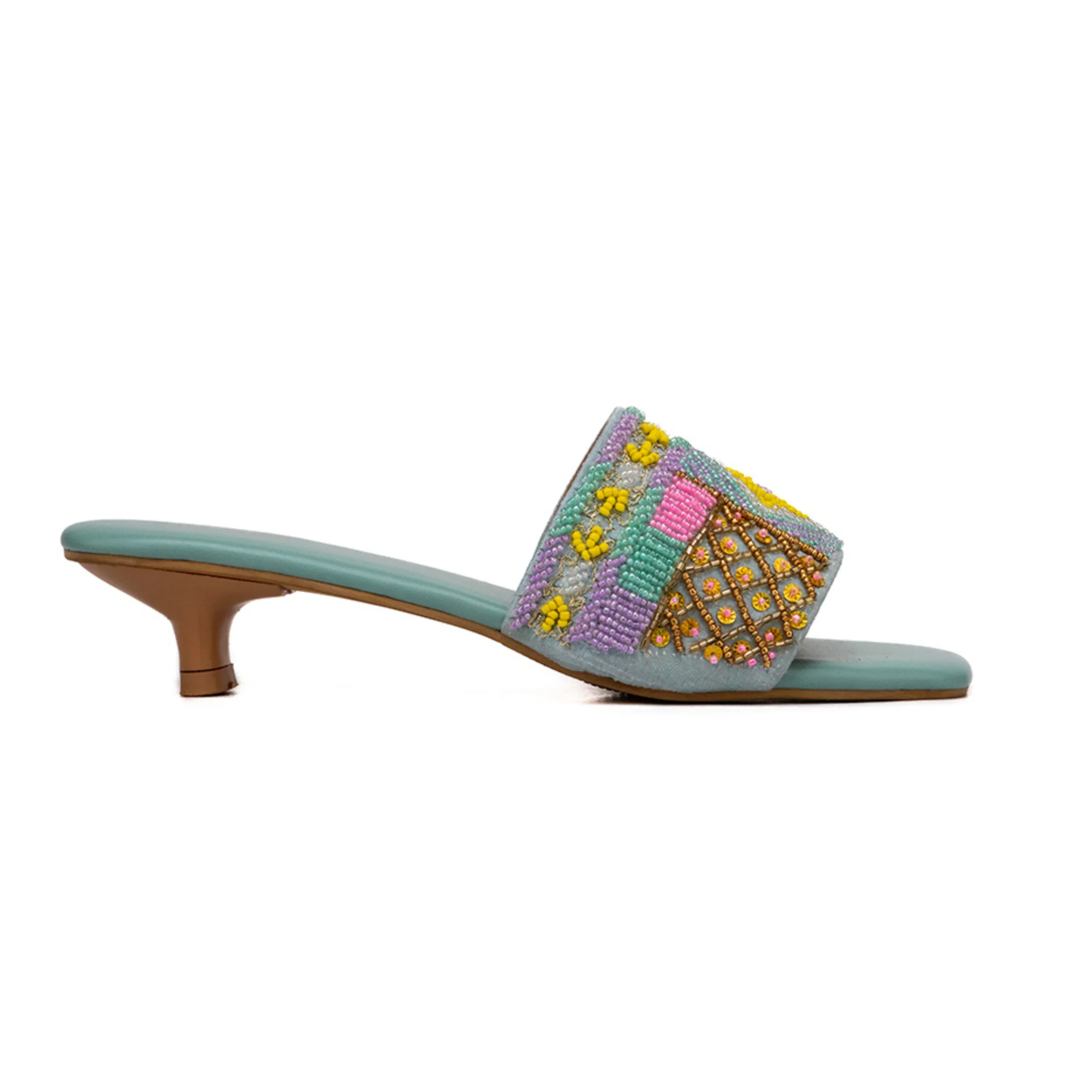 Bay Ladies Ethnic Slip On Open Heel Bay Ladies Ethnic Slip