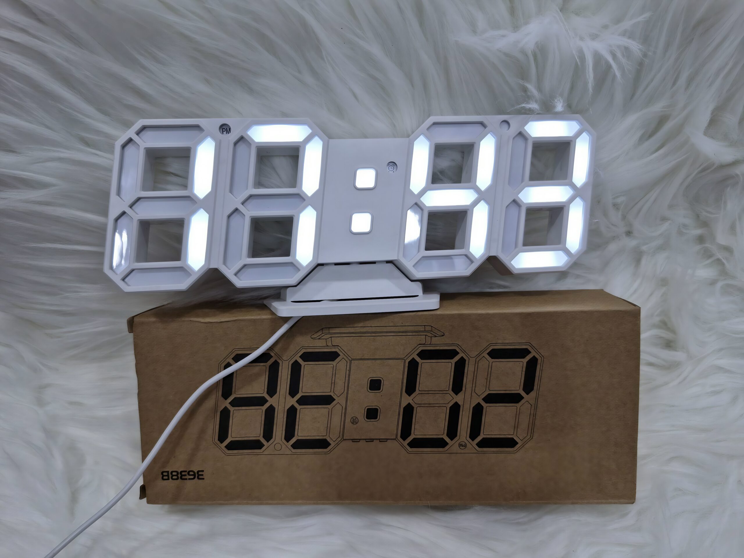 3D Large LED Digital Wall Clock Date Time Electronic Display Table Alarm Clock Wall Home Decor Home Living Room Decoration online shop