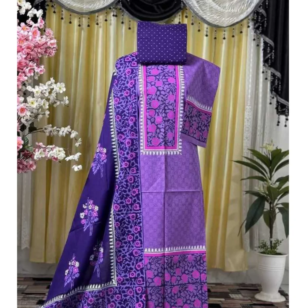 New Exclushive Collection High Qualitiey Cotton Printed Three Piecee online price
