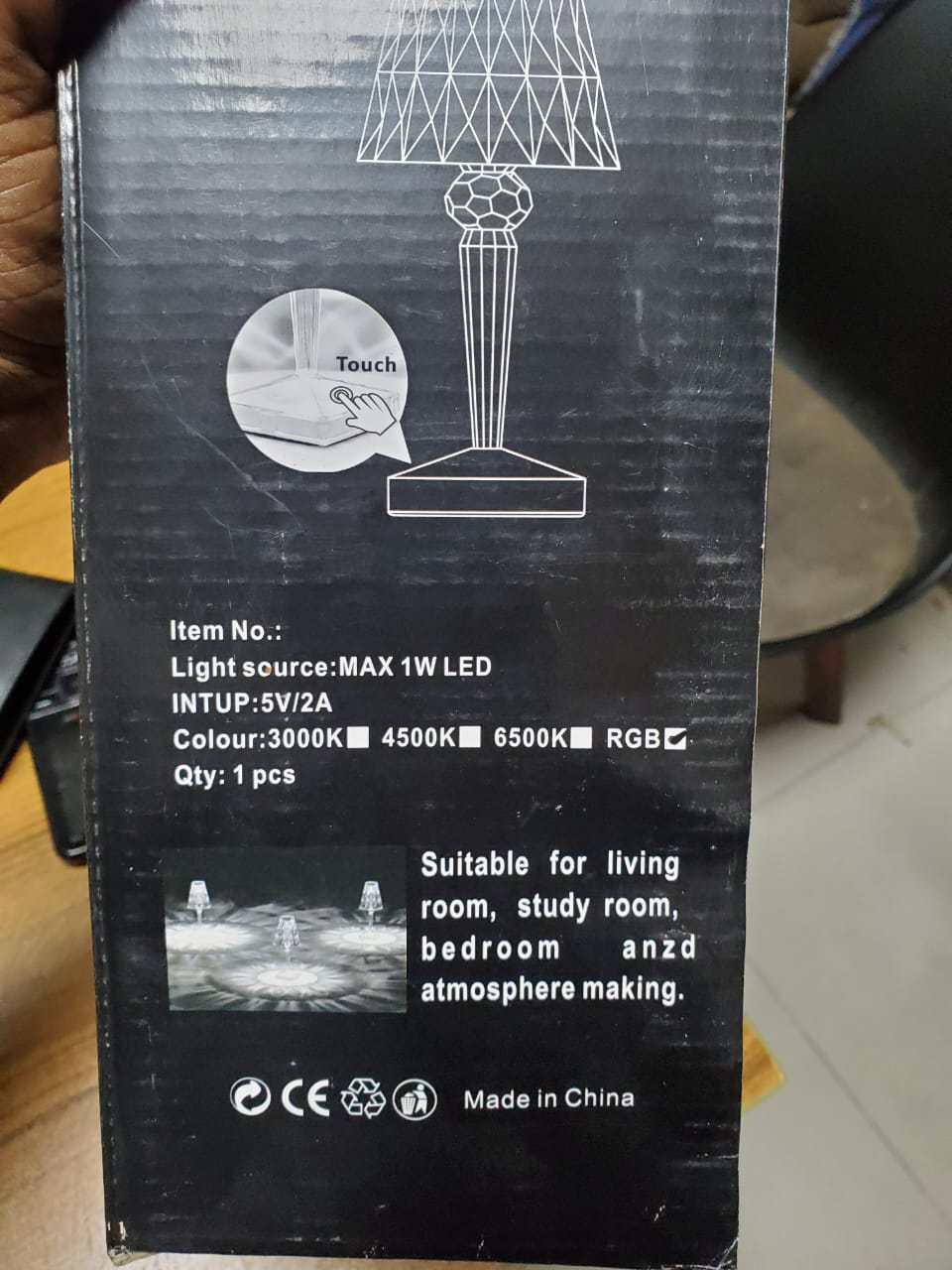 Rechargeable LED Crystal Night Table Lamp online store