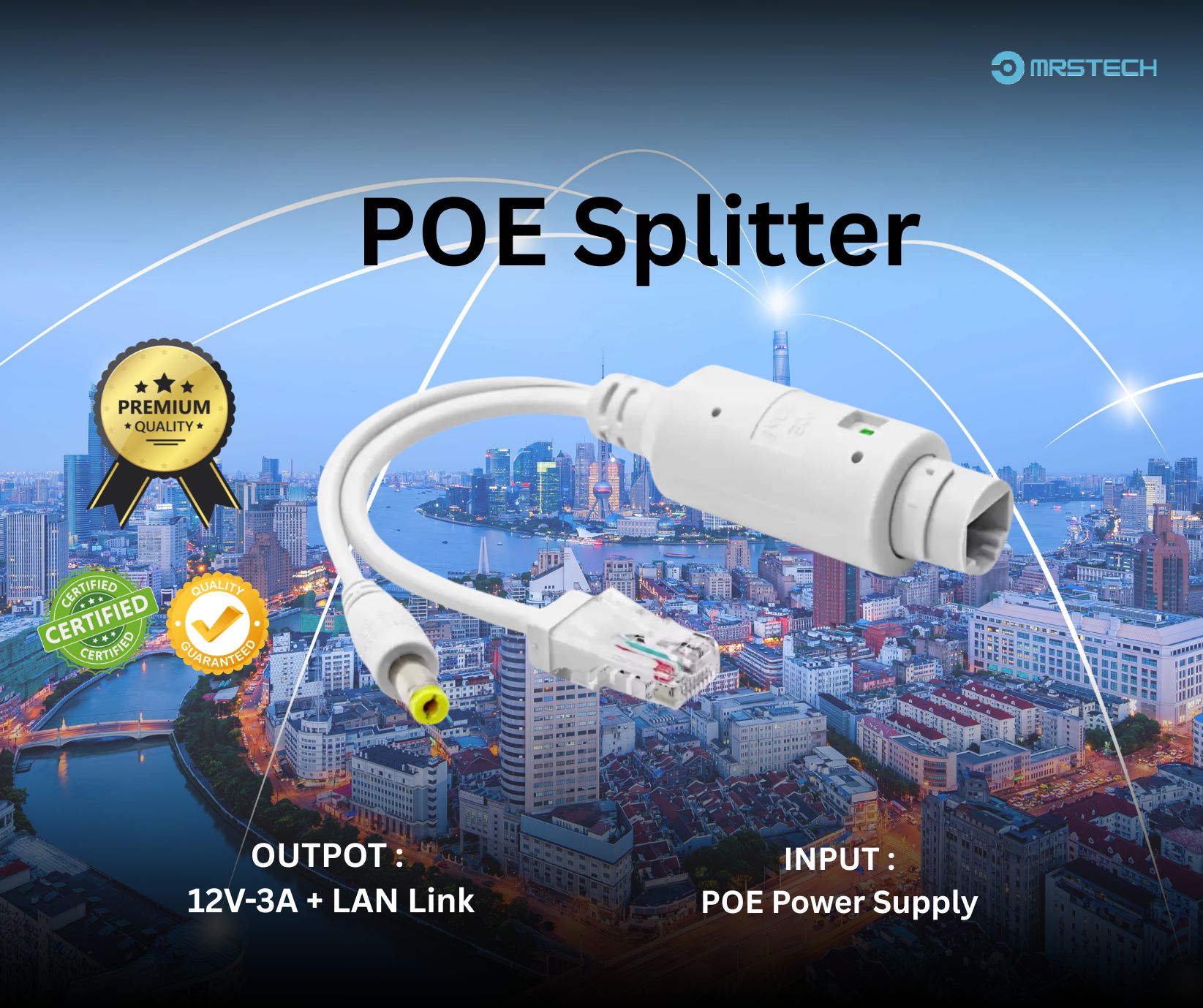 48V to 12V POE Splitter Waterproof Adapter Cable Power Supply Module POE Splitter Injector Power Cord For IP Camera online shop