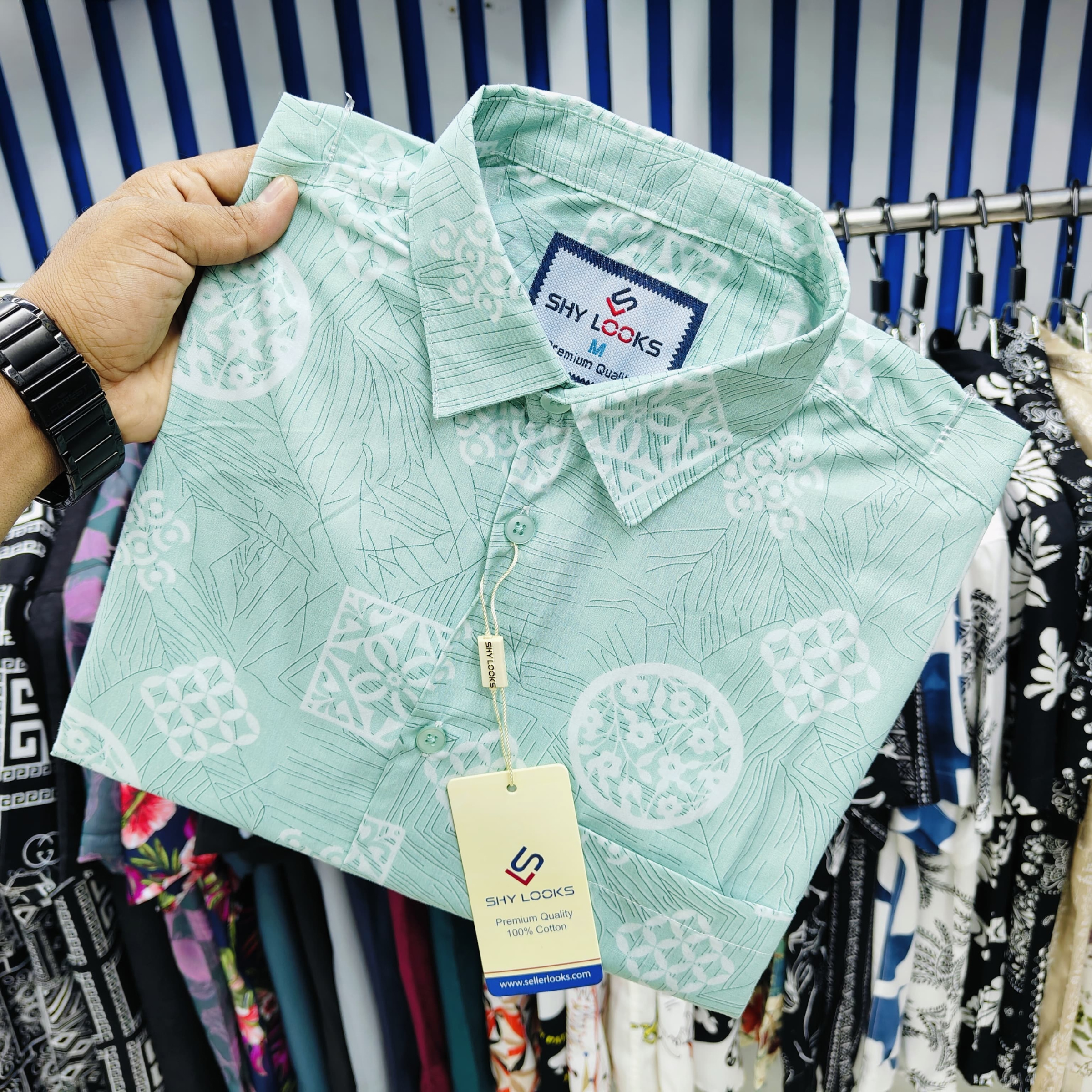 Pure Cotton full Sleeve Print Shirt online store